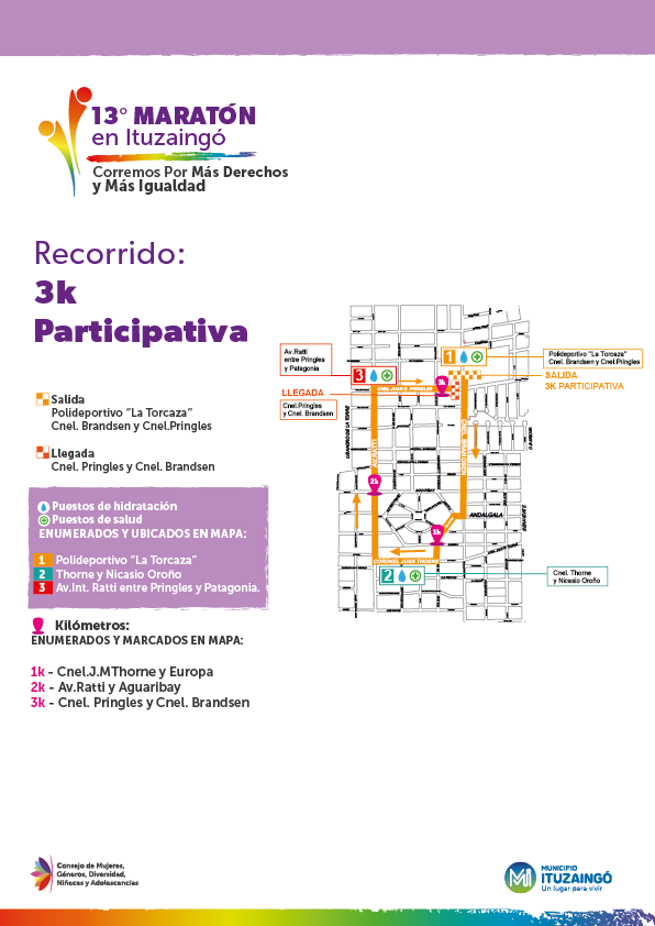 Mapa del recorrido de 3Km